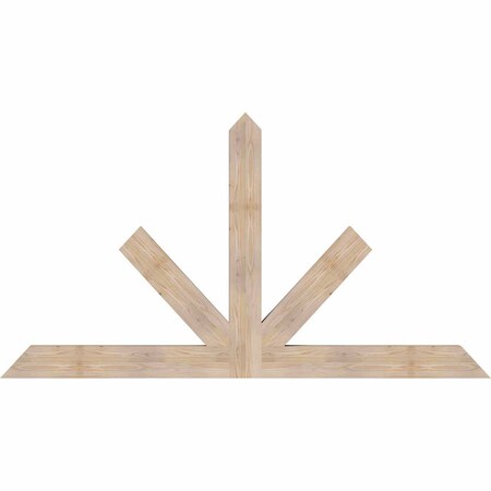 Ekena Millwork Saratoga Smooth Timber Gable Bracket, Douglas Fir, 84"W x 45"H x 3 1/2"D x 5 1/2"F, 13/12 Pitch GBW084X45X0406SAR00SDF